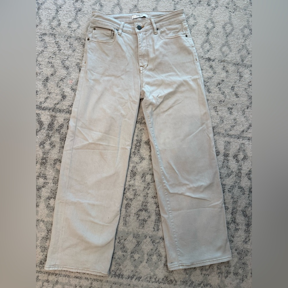 Fidelity MALIBU, Stone Color stretch Pants, Size 27, High Rise
